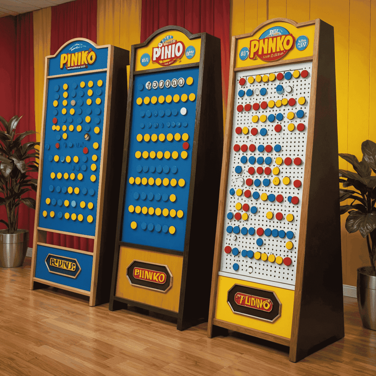 Ein Bild, das die Evolution des Plinko-Spiels zeigt, von seiner Einführung in 'Der Preis ist heiß' bis zu modernen Varianten. Es enthält eine Zeitachse mit ikonischen Plinko-Brettern aus verschiedenen Epochen.